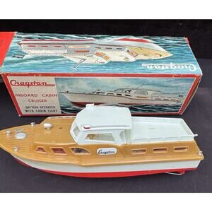 Vintage Boxed CRAGSTAN Inboard cabin Cruiser battery operated Untested In Box! 3